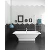 3" x 10" Chevron Ceramic Silver Mist Blue Spanish Tile (2pcs, one Left, one Right)