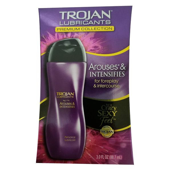 Trojan Lubricants Personal Lubricant Arouses & Intensifies - 3oz, Pack of 2