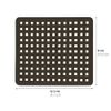 iDesign 36660 Euro Plastic Sink Grid, Non-Skid Dish Protector for Kitchen, Bathroom, Basement, Garage, 12.5" x 11" - Black