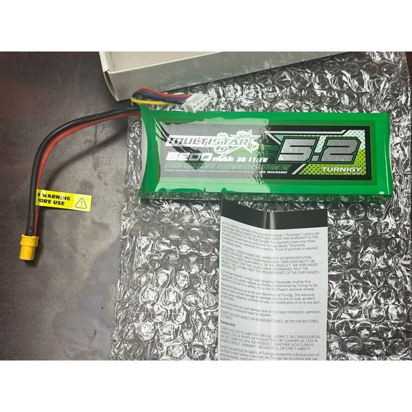 Multi star  5200mAh 3s 11.1v Discharge 5.2 LiPo Battery w/ Hardwired XT60