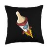 Baby feeding bottle rocket Throw Pillow