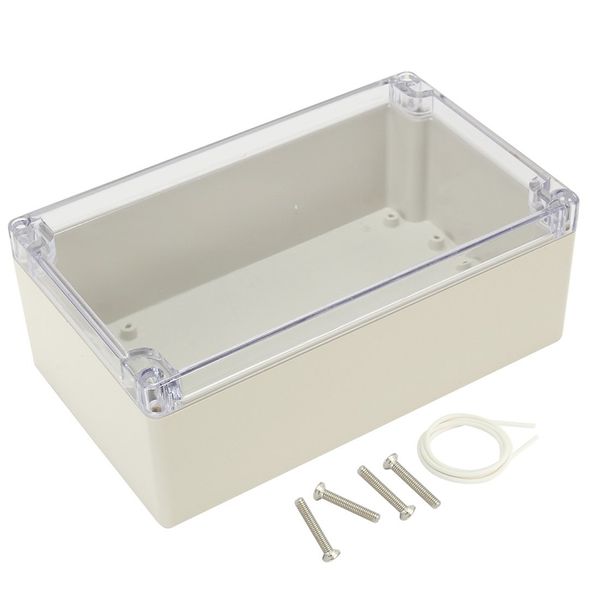 sourcingmap 7.9"x4.7"x2.9"(200mmx120mmx75mm) ABS Junction Box Universal Project Enclosure w PC Clear Transparent Cover