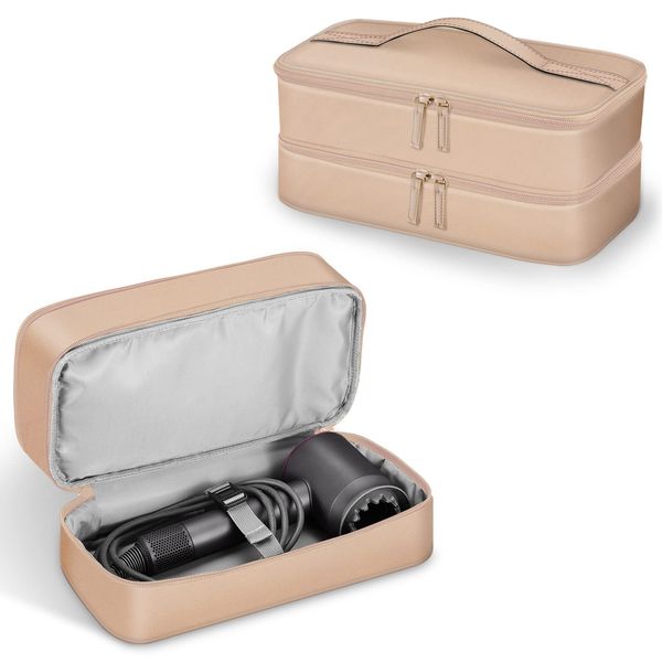 SITHON Reise Tasche für Dyson Supersonic Haartrockner, Doppellagige Tragetasche für Dyson Airwrap Styler für Dyson Corrale Haarglätter für Ionen Föhn AC Motor 1800W Haartrockner (NUR Tasche), Roségold