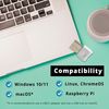 Hideez USB Bluetooth Adapter for PC, macOS, Linux, ChromeOS, Raspberry Pi – Low Energy, Long Range Bluetooth Adapter for Mouse, Keyboard, Headphones, Speakers, Printers, White