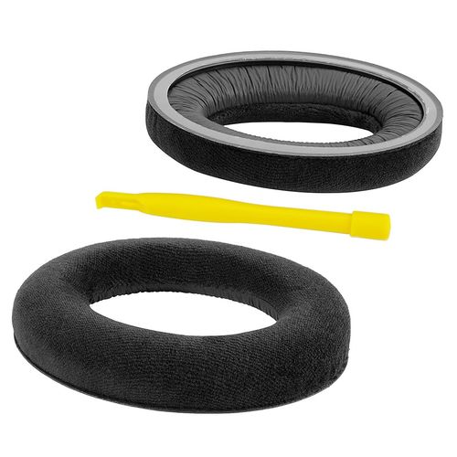 Geekria Comfort Velour Replacement Ear Pads for Sennheiser HD598, HD598SE, HD598CS, HD599 Headphones Ear Cushions, Repair Parts (Black)