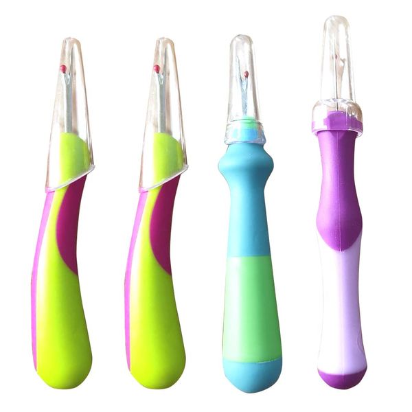 4PCS Seam Rippers Colorful Stitch Seam Ripper Handy Stitch Unpicker with Ergonomic Handles for Sewing/Crafting Removing Threads（Three Styles）