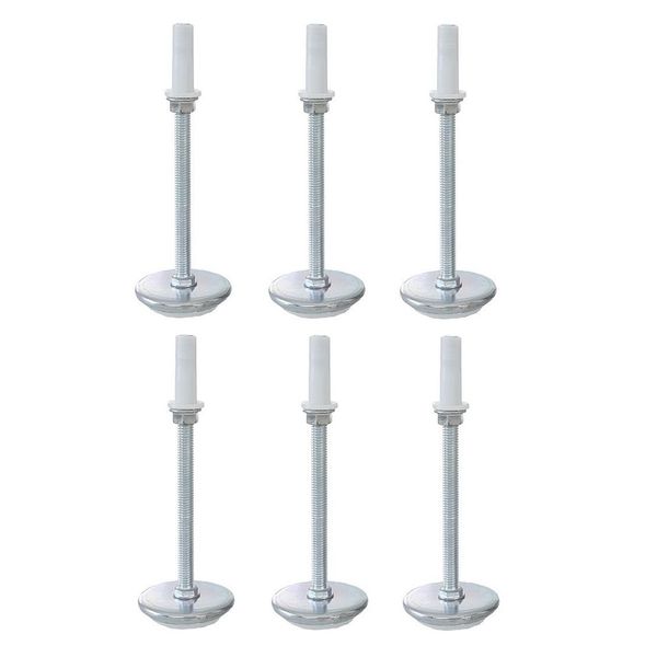 Adjust-A-Glide 5" Inch Legs Adjustable Height Threaded Bed Frame Glides - Set of 6