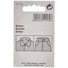 Prym Flexi Buttons with Loop, Plastic Metal, Silver, One Size