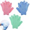 Exfoliating Gloves,3 Pair Bath Gloves Exfoliating Washing Gloves Double Sided Microfibre Shower Body Gloves for Adults and Kids