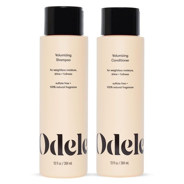 Odele Volumizing Sulfate-Free Shampoo & Conditioner Set, Adds Moisture, Shine, and Fullness for Straight or Wavy Hair Types, 13 Fl Oz Each (2-Pack)