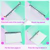 A5 6 Ring Binder Cover with Snap Button Closure Loose Leaf Folders Notebook Shell Protector for 6 Hole Planner Pages Refill Insert (Translucent Plastic)