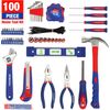 WORKPRO Home Tool Kit 100 Piece Kitchen Drawer Household Easy Carrying Pouch