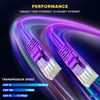 Maximm Cat 6 Ethernet Cable - 25 ft High-Speed LAN & Internet Patch Cable, UTP, 10Gbps, 550MHz - Purple