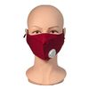 Red Cotton Face Mask with Breathable Vent and 2 Filters