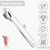 Latte Spoons Set of 24, PionStar Stainless Steel Long Teaspoons Set, 7.7 Inch (19.5cm), Dishwasher Safe, Tea Spoons/Sundae Spoons/Coffee Spoons/Cake Spoons/Dessert Spoons for Home/Restaurant