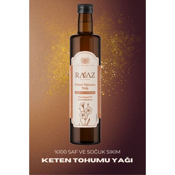 Keten Tohumu Yağı 250 ml Soğuk Sıkım Flaxseed Oil