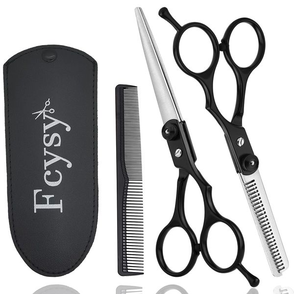 Hair Cutting Scissors Thinning Shears Set, Fcysy Tijeras De Peluqueria Profesional Hair Scissors Kit, 6 Inches Hair Shears Haircut Scissors Hairstylist Scissors Hair Salon Scissors Professional Set