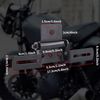 Biqing Motorcycle License Plate Holder Angle Adjustable Motorcycle Tail Lamp Remodeling Black Coating Rust Proof