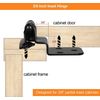 40Pcs 3/8" Overlay Kitchen Cabinet Door Hinges Self Closing Hardware Matte Black