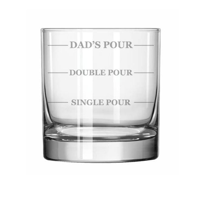 Engraved Rocks Whiskey Glass Fill Lines Custom Personalized (Pour)