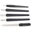 Clauss Manicure Case Real Leather, Black - 10-Part