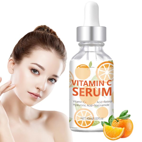 Tongyend Vitamin C Serum For Face,Dark Spot Remover Facial Serum,Vitamin C Serum With Hyaluronic Acid, Retinol, Niacinamide,Anti Aging Face Serum for Smooth Fine Lines&Wrinkles &n Brighten