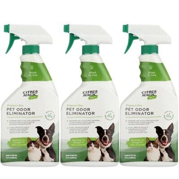 New Citrus Magic Pet Odor Eliminator, 22 Fluid Ounces, Pack of 3