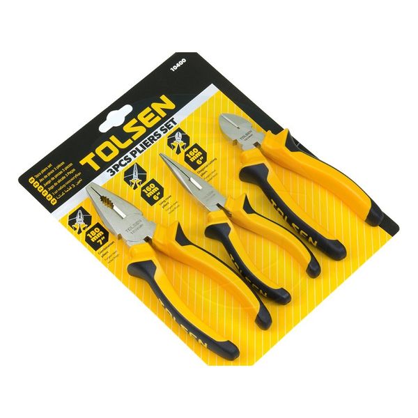 Tolsen 3pce Plier Set Heavy Duty