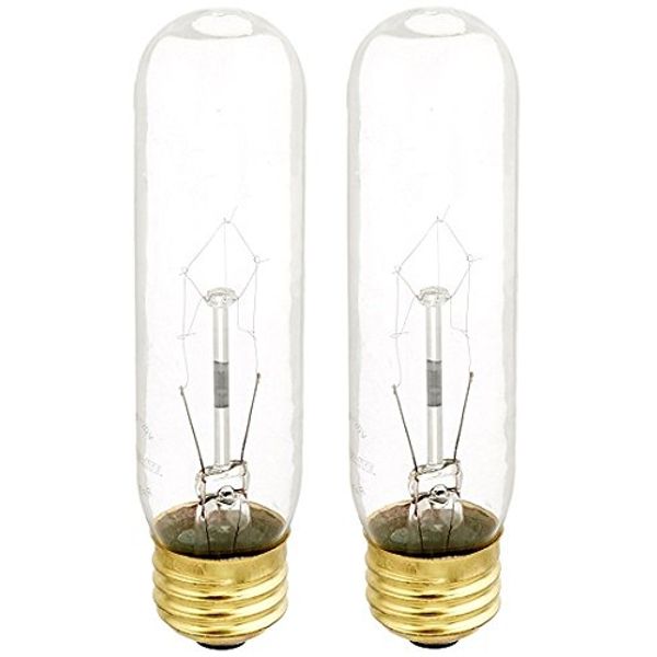 Bulbrite B60T10C 60-Watt Incandescent T10 Tubular Bulb, 120V, Clear (2)