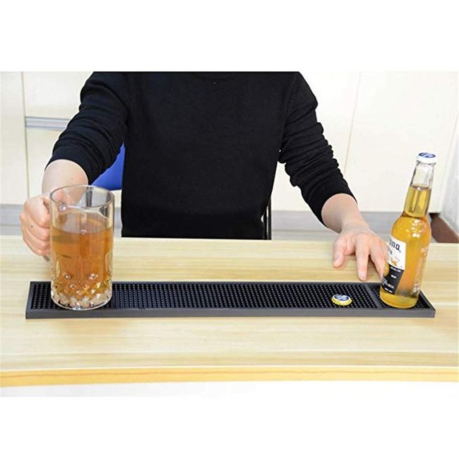 2pcs Bar Mat Non Slip Rubber Bar Service Mat Thick Durable Countertop Spill  Mats