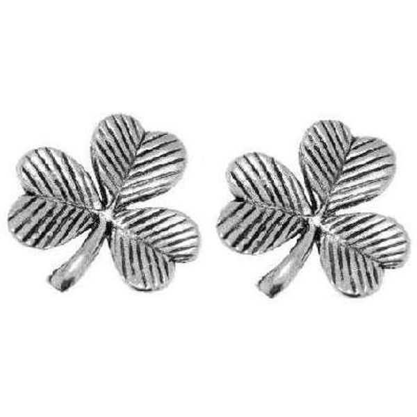 Pewter Irish Ireland Shamrock Clover Cufflinks Gift
