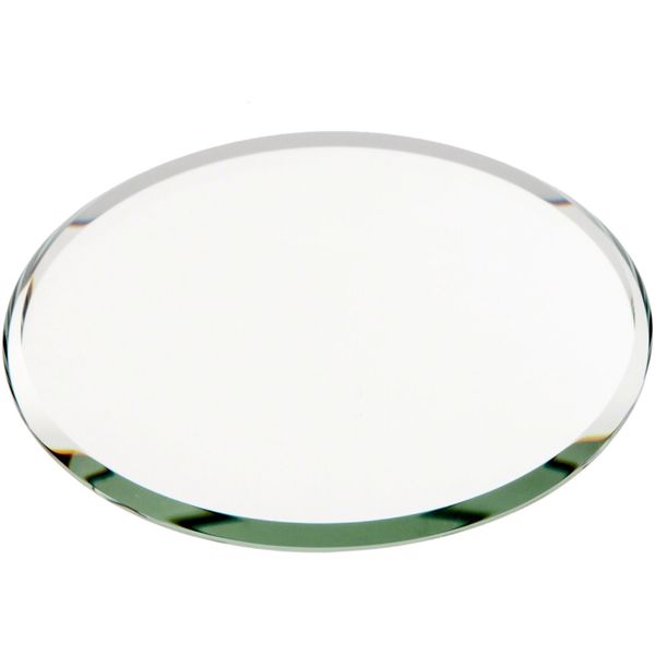 Plymor Round 3mm Beveled Glass Mirror, 3 inch x 3 inch (Pack of 2)