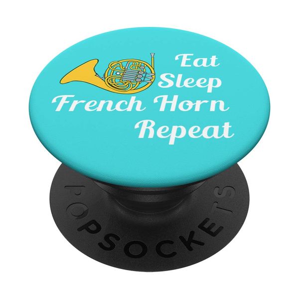 French Horn Player Gift Eat Sleep French Horn Repeat - Aqua