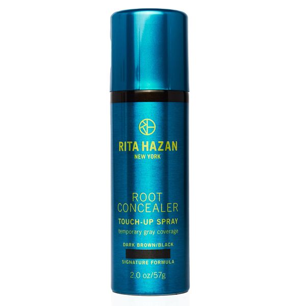 Rita Hazan Root Concealer Touch Up Spray - Instant Spray To Cover Up Roots - Quick Drying, Water-Resistant Formula - Temporary Hair Color Spray for Gray Roots - 2 oz. Root Spray Dark Brown/Black