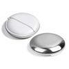 Opret Pill Case, Medicine Case, Portable Supplement, Medicine Holder, Small Items, Thin, Gum Case, Stainless Steel, Stylish, White