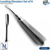 Set Of Dental Luxating Elevators Straight Curved Shank Extraction Forceps Kit 