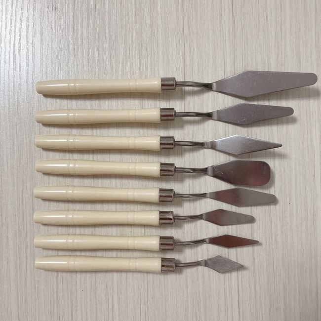 6pcs/lot Plastic Palette Knives Set Spatula Gouache Supplies for