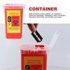 Minkissy Blade Dispenser Case Razor Blade Disposal Case Barber Shop Storage Bank Container for Used Razor Blades Red