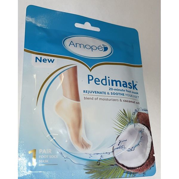 (Pack of 6) Amope Pedimask Foot Sock Mask 1 Pair with Coconut Oil