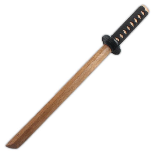 Rimikuru Wooden Sword, Large Sword, Medium Sword, Black Sword, Iaido Sword, Black Sword, With Tsuba, Training, Practice, Tanto (Small Sword, Brown)