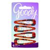 GOODY Women's Classic Shiny Tort Contour Clips, 4 Count