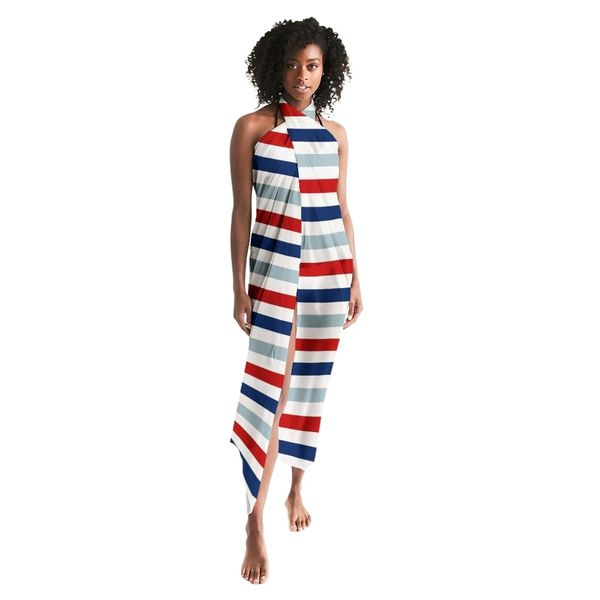 Swim Cover Up / Red White and Blue Sarong Wrap - Universal