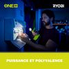 RYOBI RLF18-0 18V ONE+ Cordless Flashlight (Bare Tool), Hyper Green