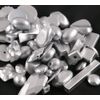 boxdisplays Silver Colour Assorted Shape/Size Plastic Beads.
