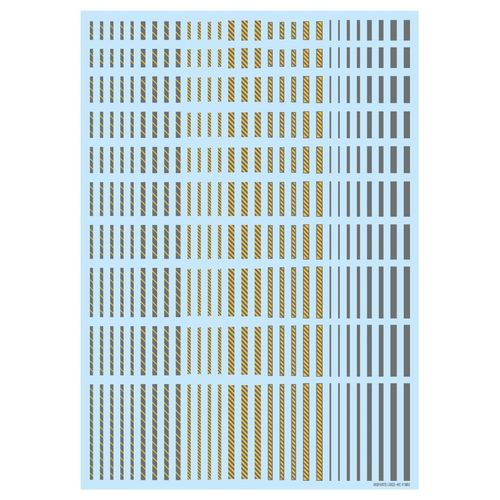 Haikyu Parts Line Decal 2 Gray + Yellow 1 Piece Decal for Plastic Model LINED02-GRY