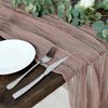 DUSTY ROSE 10 ft Cheesecloth EXTRA LONG TABLE RUNNER Cotton Wedding Linens