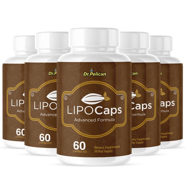 LipoCaps- Keto & Weight Support- 5 Bottles- 300 Capsules
