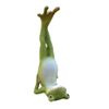 Top Collection 4274 Yoga Frog-Shoulderstand Pose Figurines, Green