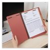 Universal - Pressboard Classification Folders, Letter, 6-Section, Ruby Red, 10/bx
