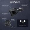 Globe Electric 91008614 Motion Sensor for Globe Security Lighting Flood Lights - Black